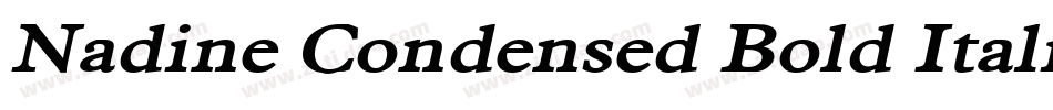 Nadine Condensed Bold Italic字体转换